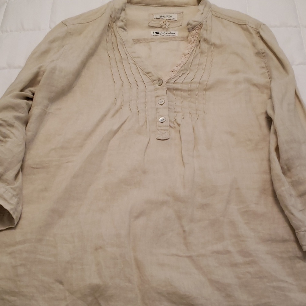 Taupe linen shirt